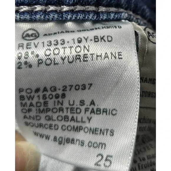 AG Adriano Goldschmied The Stilt Roll Up Cigarette Roll Up Jeans Womens Size 25 - Picture 11 of 12